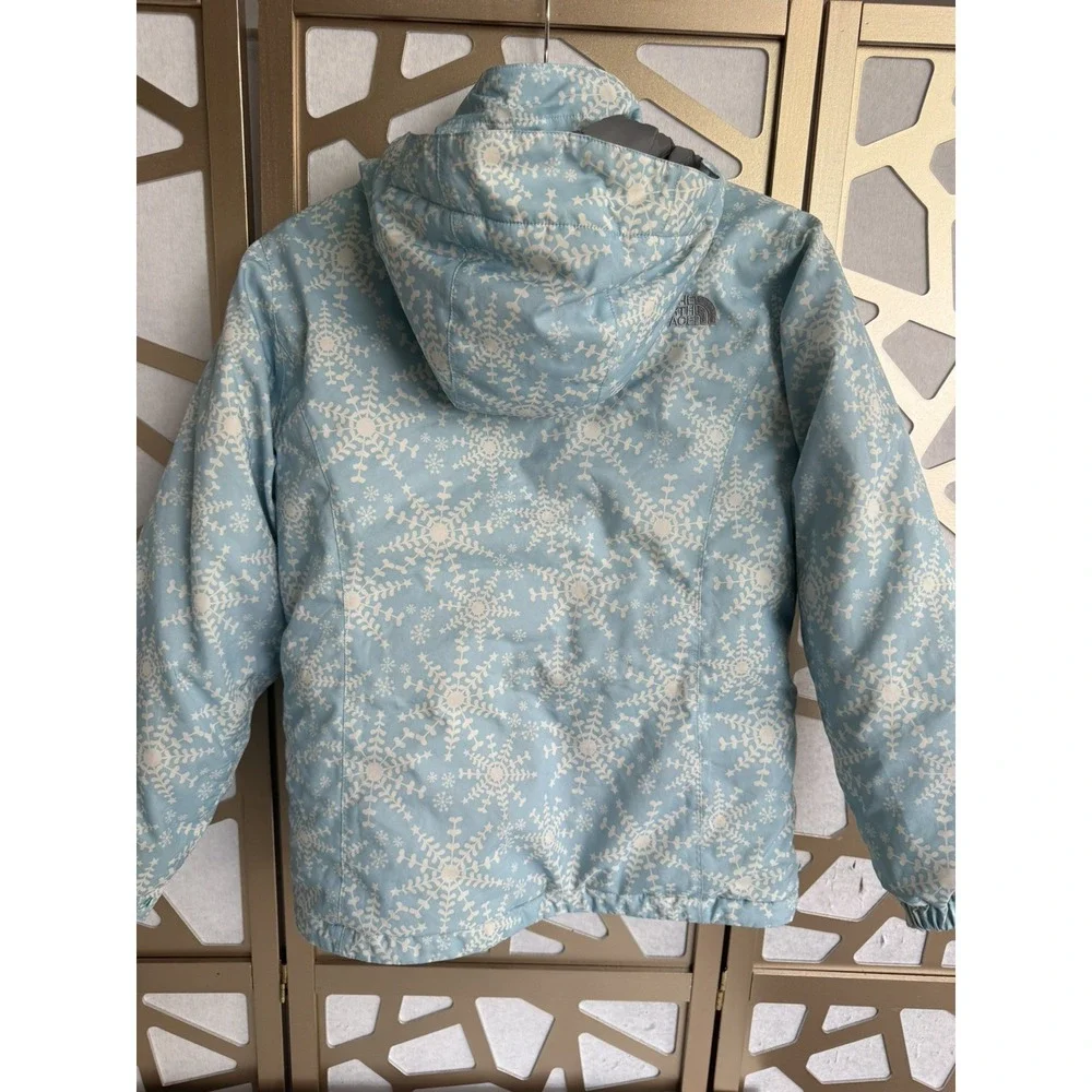The North Face Jacket Girls Large 14 16 Blue HyVent Removable Hood Parka Coat